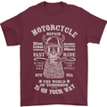 Motorcycle Repair Motorbike Biker Mens T-Shirt Cotton Gildan Maroon
