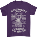 Motorcycle Repair Motorbike Biker Mens T-Shirt Cotton Gildan Purple