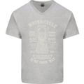 Motorcycle Repair Motorbike Biker Mens V-Neck Cotton T-Shirt Sports Grey