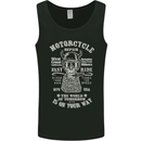 Motorcycle Repair Motorbike Biker Mens Vest Tank Top Black
