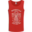 Motorcycle Repair Motorbike Biker Mens Vest Tank Top Red