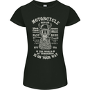 Motorcycle Repair Motorbike Biker Womens Petite Cut T-Shirt Black