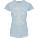 Motorcycle Repair Motorbike Biker Womens Petite Cut T-Shirt Light Blue