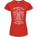 Motorcycle Repair Motorbike Biker Womens Petite Cut T-Shirt Red