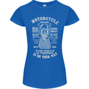 Motorcycle Repair Motorbike Biker Womens Petite Cut T-Shirt Royal Blue