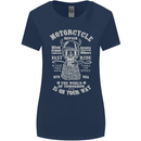 Motorcycle Repair Motorbike Biker Womens Wider Cut T-Shirt Navy Blue