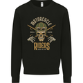 Motorcycle Riders Biker Motorbike Skull Kids Sweatshirt Jumper Black