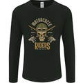 Motorcycle Riders Biker Motorbike Skull Mens Long Sleeve T-Shirt Black