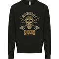 Motorcycle Riders Biker Motorbike Skull Mens Sweatshirt Jumper Black