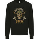 Motorcycle Riders Biker Motorbike Skull Mens Sweatshirt Jumper Black