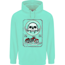 Motorcycle Road Race Biker Motorbike Skull Childrens Kids Hoodie Peppermint