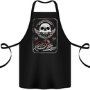 Motorcycle Road Race Biker Motorbike Skull Cotton Apron 100% Organic Black
