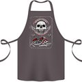 Motorcycle Road Race Biker Motorbike Skull Cotton Apron 100% Organic Dark Grey