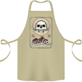 Motorcycle Road Race Biker Motorbike Skull Cotton Apron 100% Organic Khaki