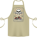 Motorcycle Road Race Biker Motorbike Skull Cotton Apron 100% Organic Khaki