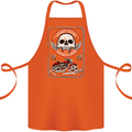 Motorcycle Road Race Biker Motorbike Skull Cotton Apron 100% Organic Orange