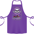 Motorcycle Road Race Biker Motorbike Skull Cotton Apron 100% Organic Purple