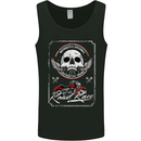 Motorcycle Road Race Biker Motorbike Skull Mens Vest Tank Top Black