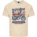 Motorcycle Superbike Birmingham U.K. Biker Mens Cotton T-Shirt Tee Top Natural