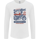 Motorcycle Superbike Birmingham U.K. Biker Mens Long Sleeve T-Shirt White