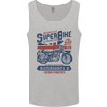 Motorcycle Superbike Birmingham U.K. Biker Mens Vest Tank Top Sports Grey