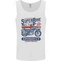 Motorcycle Superbike Birmingham U.K. Biker Mens Vest Tank Top White