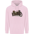Motorcycle and Sidecar Biker Motorbike Childrens Kids Hoodie Light Pink