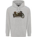 Motorcycle and Sidecar Biker Motorbike Childrens Kids Hoodie Sports Grey