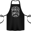 Motorcycle and Sidecar Biker Motorbike Cotton Apron 100% Organic Black