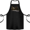 Motorcycle and Sidecar Biker Motorbike Cotton Apron 100% Organic Black