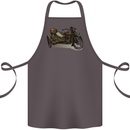 Motorcycle and Sidecar Biker Motorbike Cotton Apron 100% Organic Dark Grey