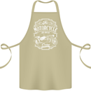 Motorcycle and Sidecar Biker Motorbike Cotton Apron 100% Organic Khaki