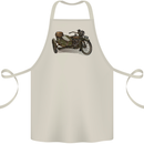 Motorcycle and Sidecar Biker Motorbike Cotton Apron 100% Organic Natural