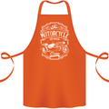Motorcycle and Sidecar Biker Motorbike Cotton Apron 100% Organic Orange