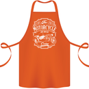 Motorcycle and Sidecar Biker Motorbike Cotton Apron 100% Organic Orange