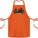 Motorcycle and Sidecar Biker Motorbike Cotton Apron 100% Organic Orange