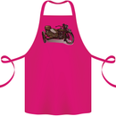 Motorcycle and Sidecar Biker Motorbike Cotton Apron 100% Organic Pink