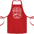 Motorcycle and Sidecar Biker Motorbike Cotton Apron 100% Organic Red