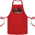 Motorcycle and Sidecar Biker Motorbike Cotton Apron 100% Organic Red