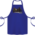 Motorcycle and Sidecar Biker Motorbike Cotton Apron 100% Organic Royal Blue