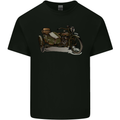 Motorcycle and Sidecar Biker Motorbike Kids T-Shirt Childrens Black