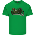 Motorcycle and Sidecar Biker Motorbike Kids T-Shirt Childrens Irish Green