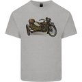 Motorcycle and Sidecar Biker Motorbike Kids T-Shirt Childrens Sports Grey