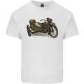 Motorcycle and Sidecar Biker Motorbike Kids T-Shirt Childrens White
