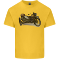 Motorcycle and Sidecar Biker Motorbike Kids T-Shirt Childrens Yellow