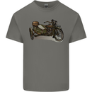 Motorcycle and Sidecar Biker Motorbike Mens Cotton T-Shirt Tee Top Charcoal