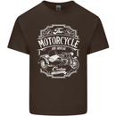 Motorcycle and Sidecar Biker Motorbike Mens Cotton T-Shirt Tee Top Dark Chocolate