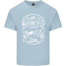 Motorcycle and Sidecar Biker Motorbike Mens Cotton T-Shirt Tee Top Light Blue