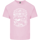 Motorcycle and Sidecar Biker Motorbike Mens Cotton T-Shirt Tee Top Light Pink