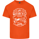 Motorcycle and Sidecar Biker Motorbike Mens Cotton T-Shirt Tee Top Orange